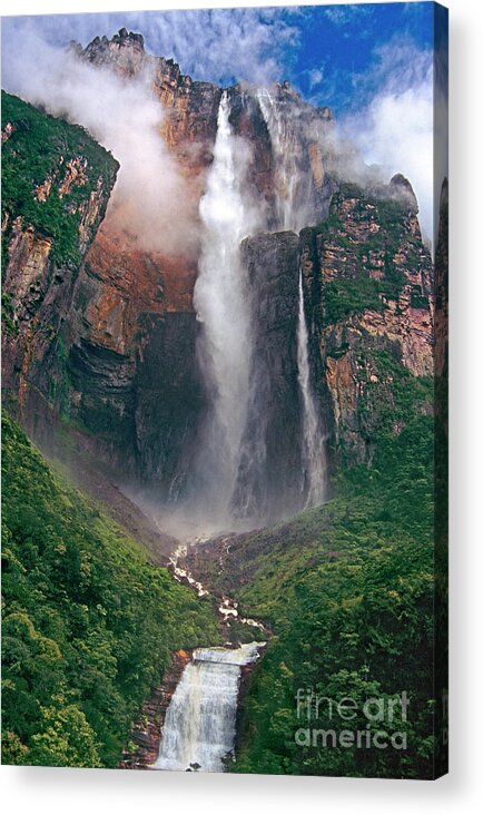 Angel Falls Acrylic Print featuring the photograph Angel Falls in Venezuela by Dave Welling