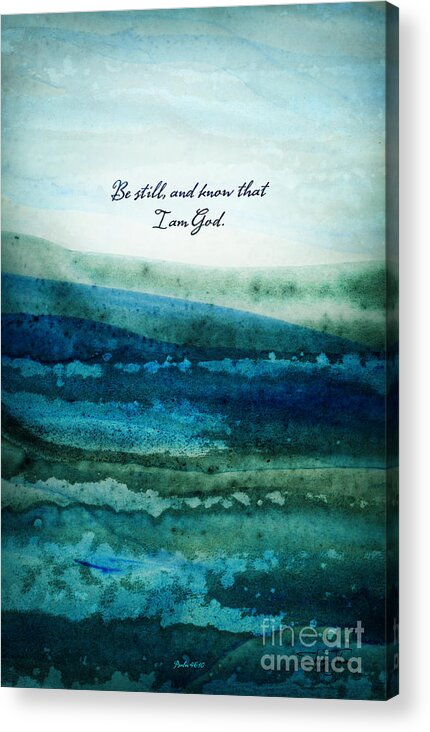 Psalm 46:10 Acrylic Print featuring the painting Be Still by Shevon Johnson