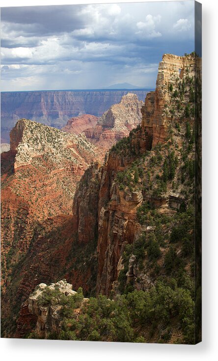 Grand Canyon Acrylic Print featuring the photograph View Beneath Angel's Window by Mike Buchheit