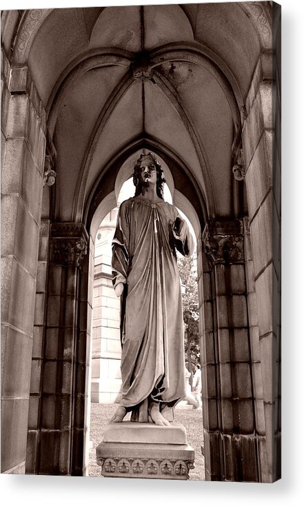 Statue Acrylic Print featuring the photograph Forest Lawn by Deborah Ritch