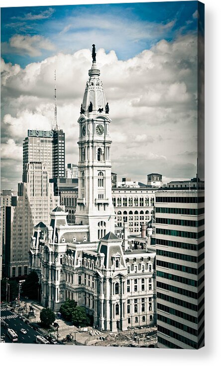 Philadelphia Acrylic Print featuring the photograph Gothic City Hall by Stacey Granger