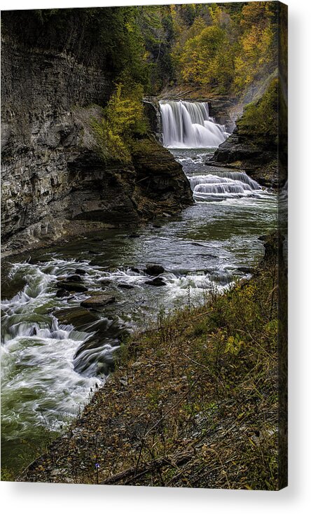 2012 Acrylic Print featuring the photograph Lower Falls by Sara Hudock