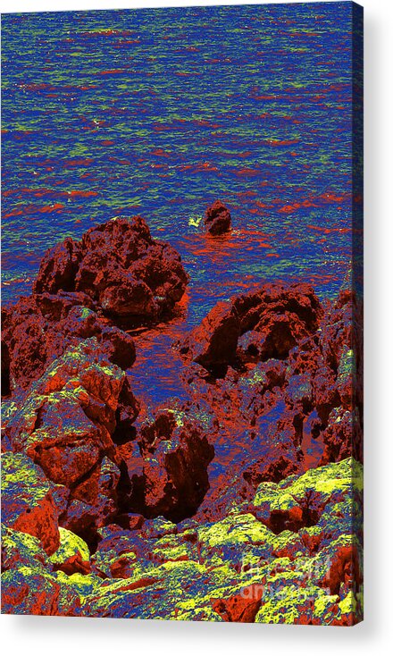 Sea Acrylic Print featuring the digital art Mood In Colours 3 by Leo Symon