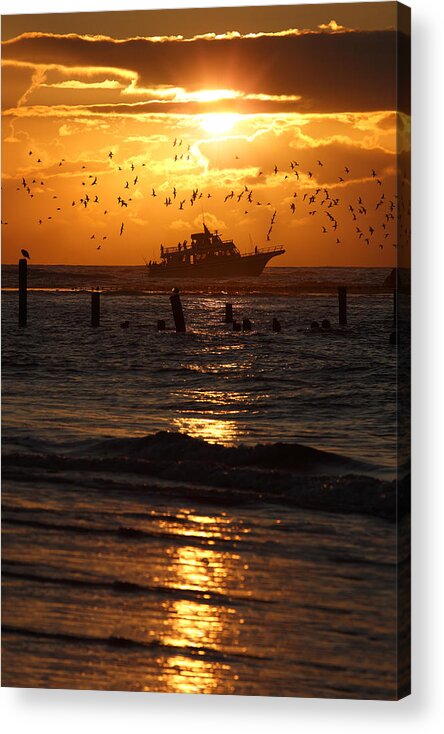 Outer Banks Acrylic Print featuring the photograph Morning Star - Outer Banks by Dan Carmichael