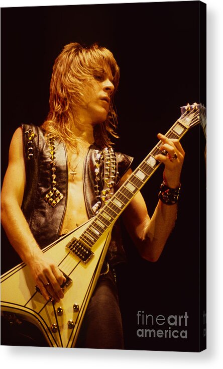 Concert Photos For Sale Acrylic Print featuring the photograph Randy Rhoads at The Cow Palace in San Francisco by Daniel Larsen