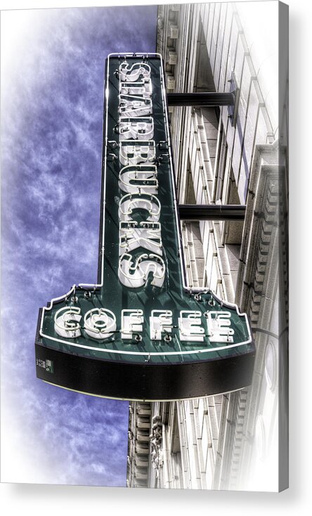 Starbucks Acrylic Print featuring the photograph Starbucks - Ballard by Spencer McDonald