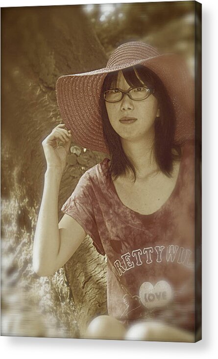 Girl Acrylic Print featuring the photograph The Japanese girl by Tim Ernst