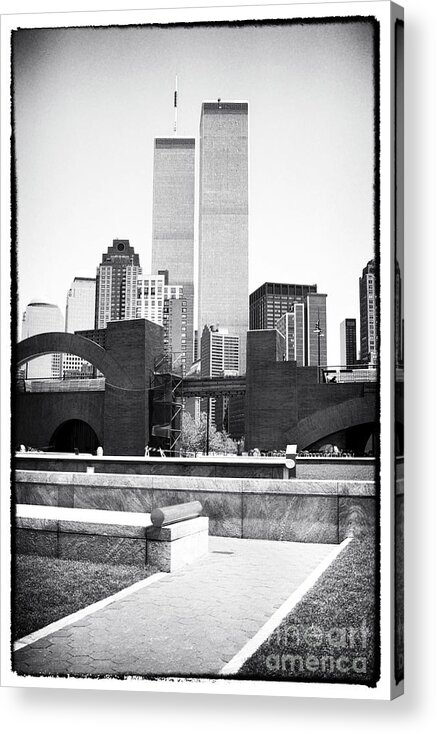 To The Towers 1990s Acrylic Print featuring the photograph To the Towers 1990s by John Rizzuto