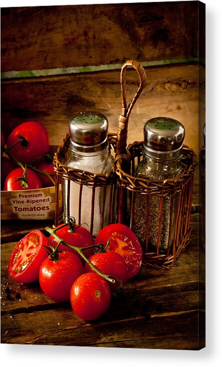 Tomatoes Acrylic Print featuring the photograph Tomatoes3676 by Matthew Pace