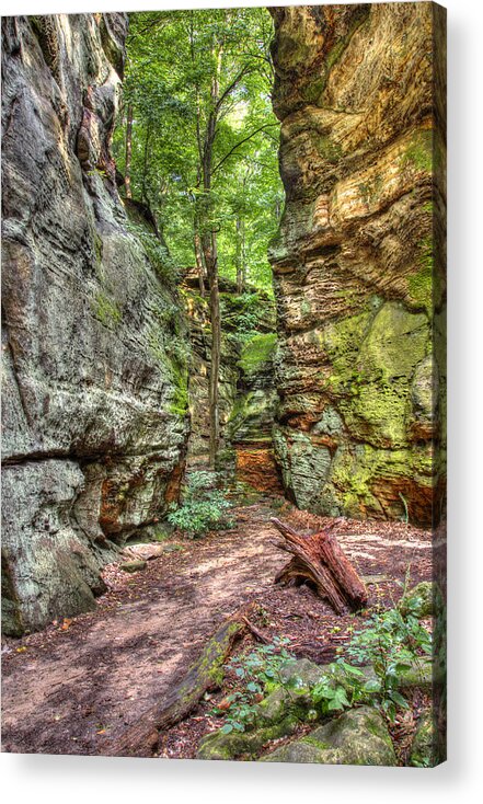 Whipps Ledges Acrylic Print featuring the photograph Towering Whipps Ledges Dominates by Carolyn Hall