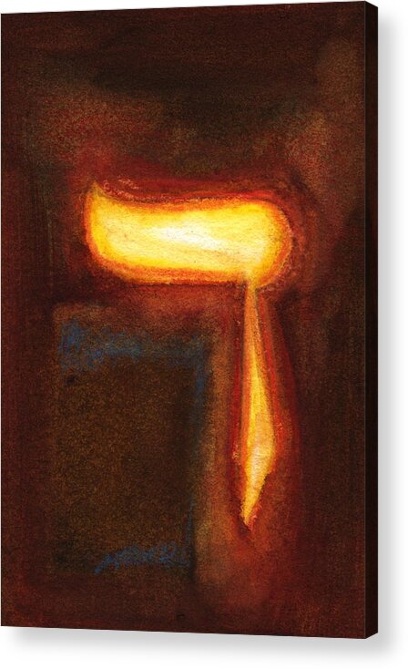 Jewish Cards Acrylic Print featuring the painting Dalet by Dani Antman