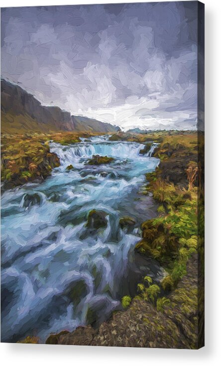 Iceland Acrylic Print featuring the digital art Behind the Rain II by Jon Glaser