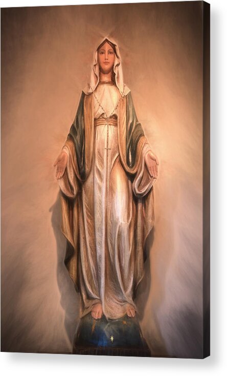 Virgin Mary Acrylic Print featuring the photograph Blessed Virgin Mary by Donna Kennedy