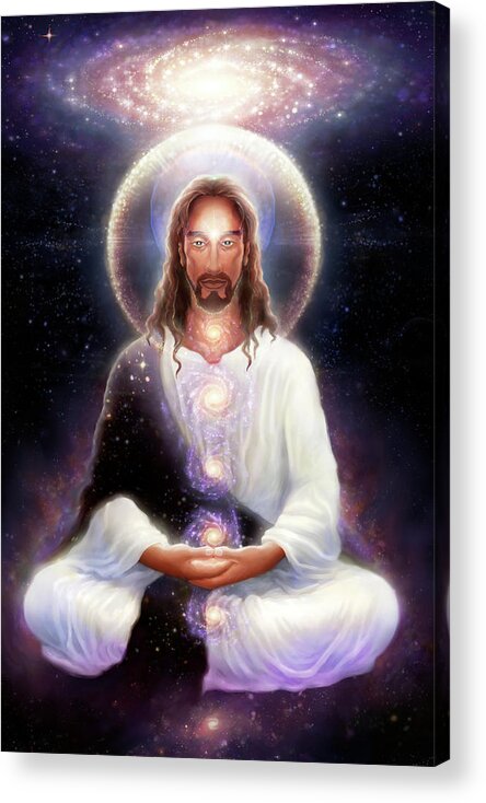 Christ Acrylic Print featuring the digital art Cosmic Christ by George Atherton