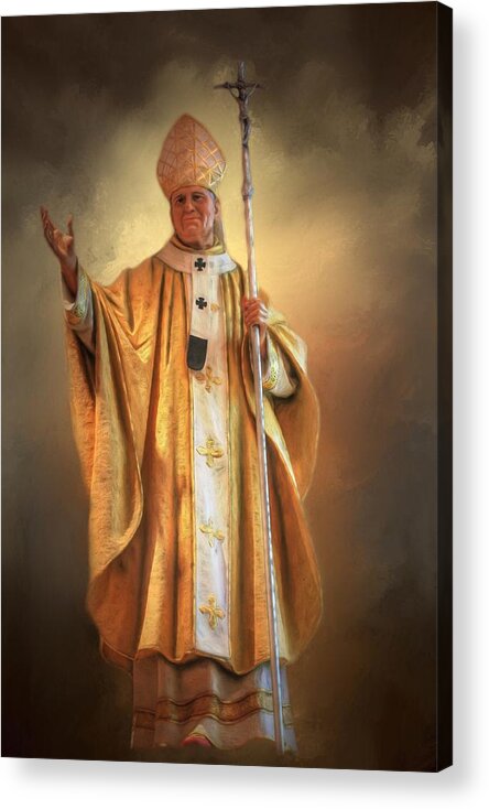 Pope John Paul Acrylic Print featuring the photograph Saint John Paul the Second by Donna Kennedy