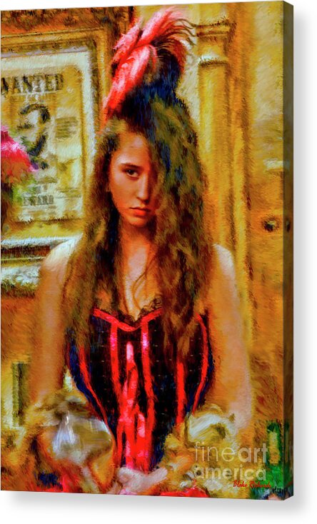 Pretty Girls Acrylic Print featuring the photograph Saloon Girl by Blake Richards