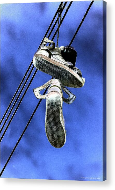 Boot Acrylic Print featuring the photograph Shoefiti 13115 by Brian Gryphon