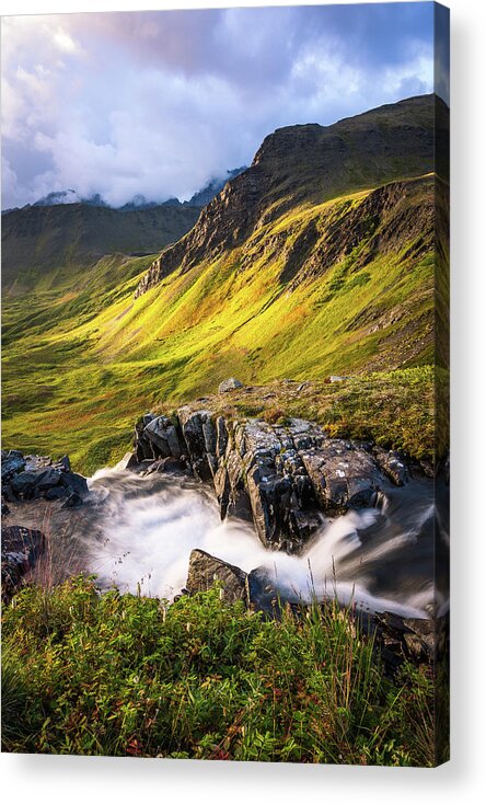 Alaska Acrylic Print featuring the photograph Synclavier Foothills by Tim Newton