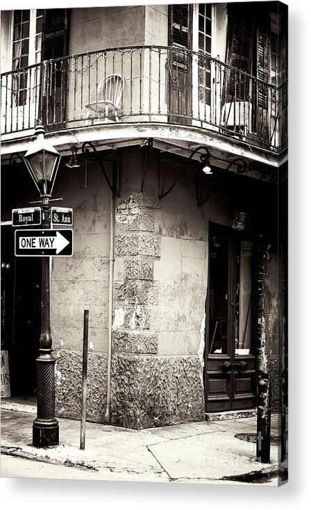 Vintage New Orleans French Quarter Acrylic Print featuring the photograph Vintage New Orleans French Quarter by John Rizzuto