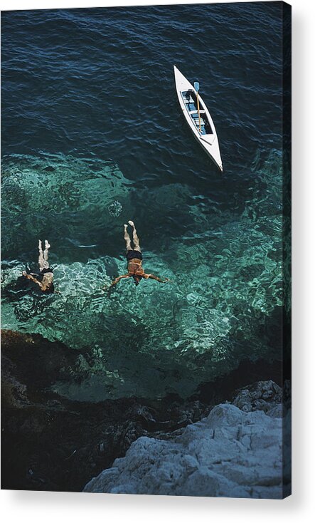 People Acrylic Print featuring the photograph Capri Holiday by Slim Aarons