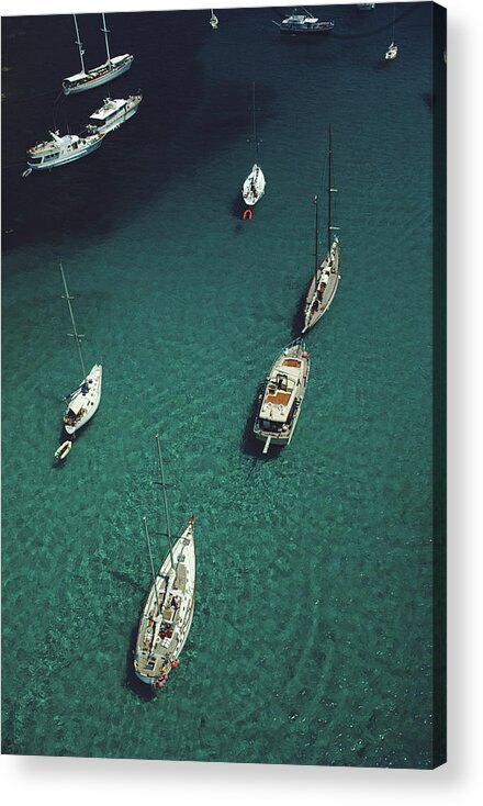 1980-1989 Acrylic Print featuring the photograph Blue Seas by Slim Aarons