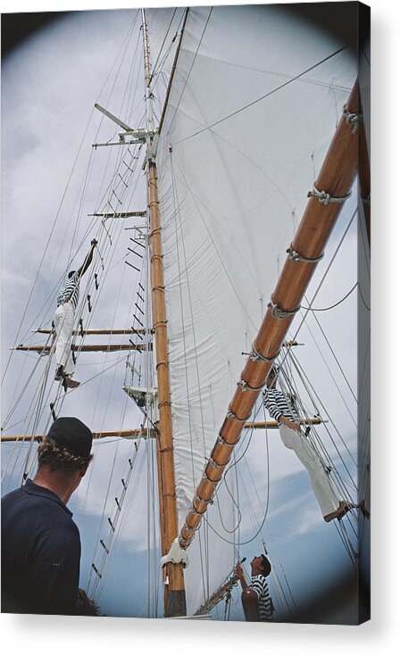 People Acrylic Print featuring the photograph Yachting Crew In Lyford Cay by Slim Aarons