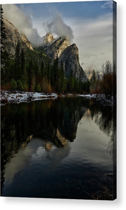 Yosemite Acrylic Print featuring the photograph Yosemite Brothers in the Distance by Jon Glaser