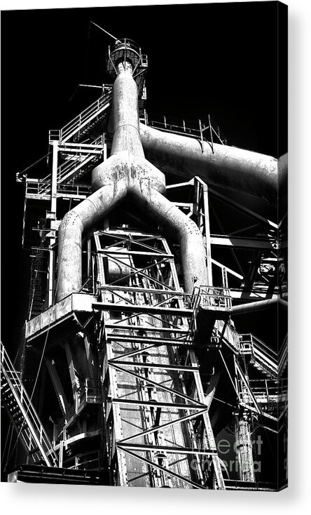 Bethlehem Steel Giant Acrylic Print featuring the photograph Bethlehem Steel Giant in Pennsylvania by John Rizzuto