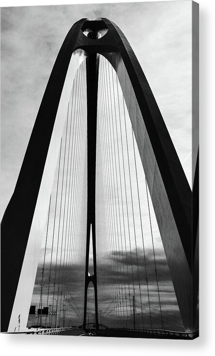 Black And White Acrylic Print featuring the photograph Bridge 1202 BW by Rick Perkins