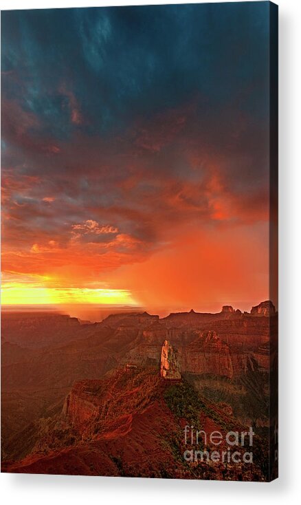 North America Acrylic Print featuring the photograph Sunrise Storm Point Imperial North Rim Grand Canyon NP Arizona by Dave Welling