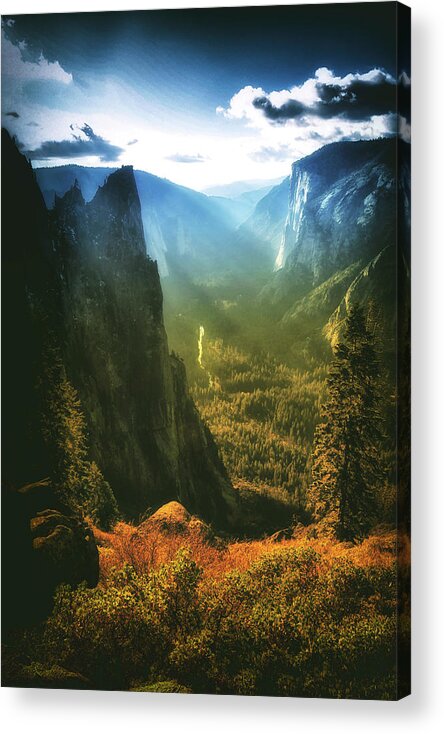 Yosemite Acrylic Print featuring the photograph West Yosemite Valley Light by Lawrence Knutsson