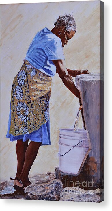  Acrylic Print featuring the painting At the Pump by Nicole Minnis