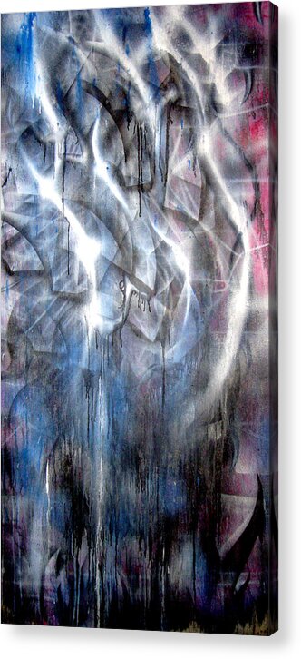 Abstract Acrylic Print featuring the painting Rain III by Leigh Odom