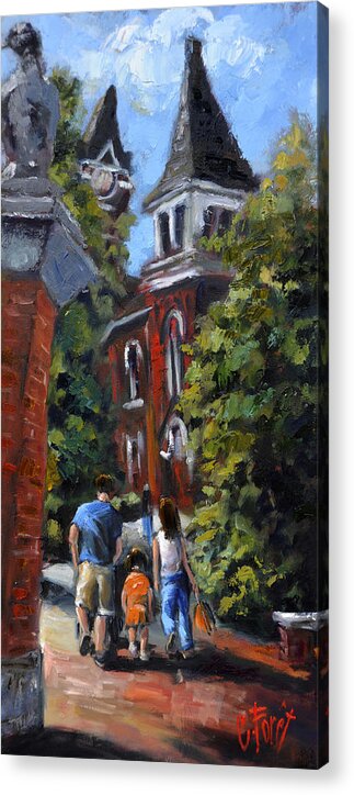 Auburn Acrylic Print featuring the painting Game Day at Auburn by Carole Foret