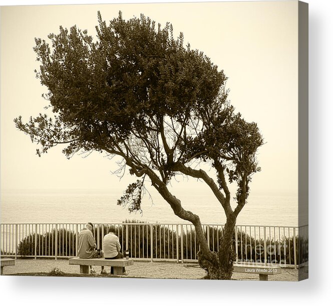 Beach Art Acrylic Print featuring the photograph Morning Coffee Together by Artist and Photographer Laura Wrede