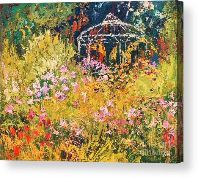 Sean Wu Acrylic Print featuring the painting Garden by Sean Wu