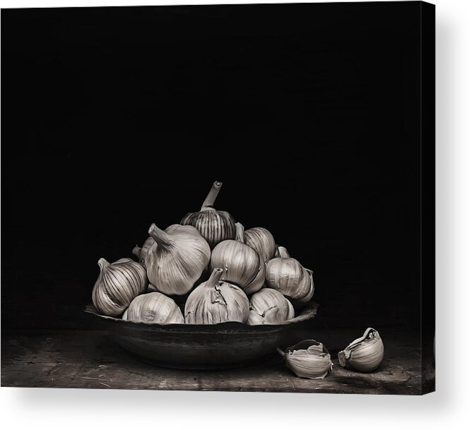 Food Acrylic Print featuring the photograph Garlic by Theresa Tahara