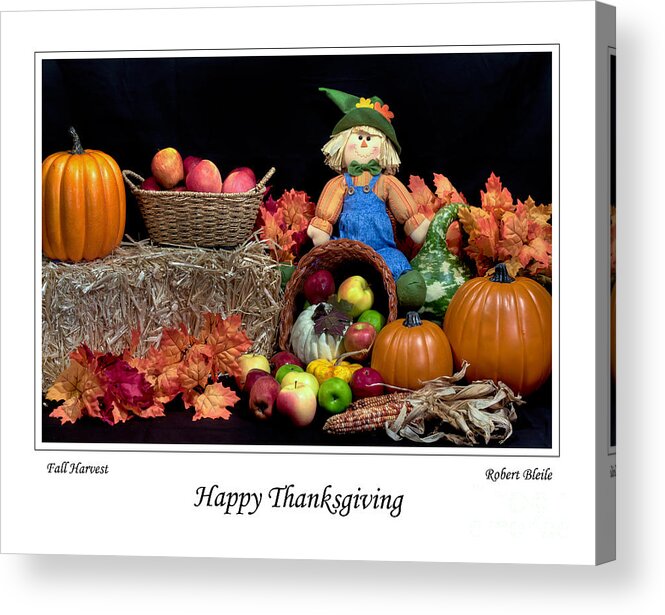 Pumpkin Acrylic Print featuring the photograph Happy Thanksgiving by Gene Bleile Photography 