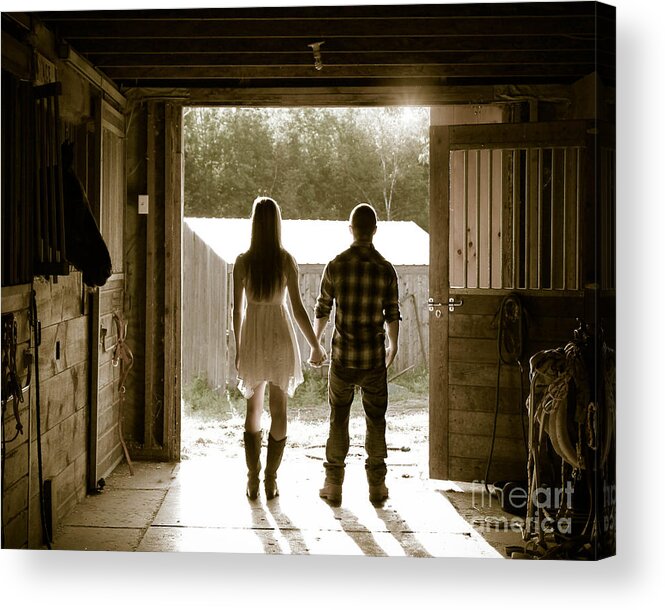 Barn Acrylic Print featuring the photograph Into the Light by Brenda Giasson