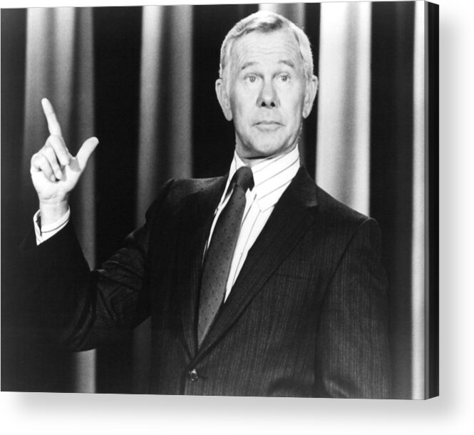 The Tonight Show Starring Johnny Carson Acrylic Print featuring the photograph Johnny Carson in The Tonight Show Starring Johnny Carson #1 by Silver Screen