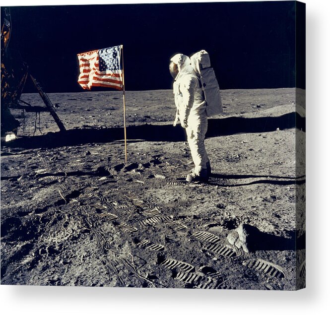 1960s Acrylic Print featuring the photograph Man On The Moon by Underwood Archive Neil Armstrong
