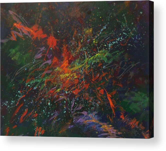Dark Acrylic Print featuring the painting My Dark by Carol Suzanne Niebuhr