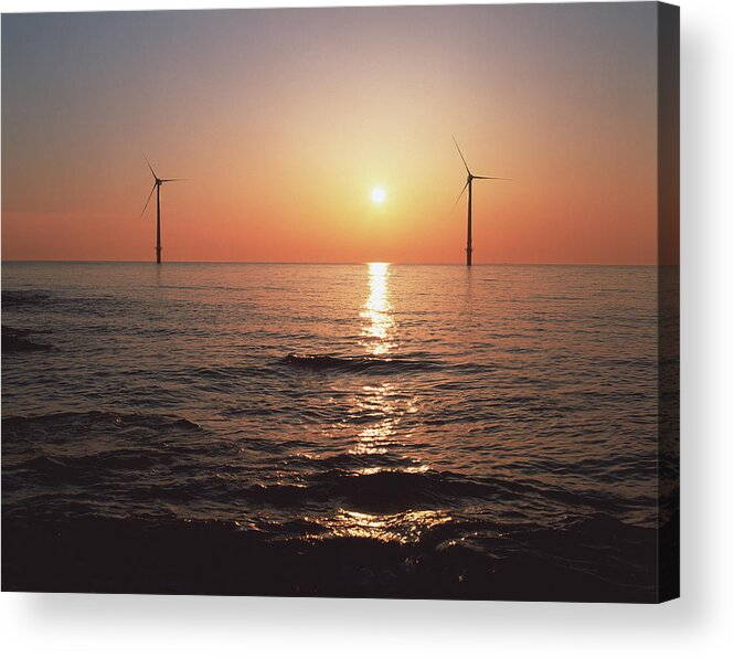 Wind Farm Acrylic Print featuring the photograph Offshore Wind Farm #1 by Martin Bond/science Photo Library