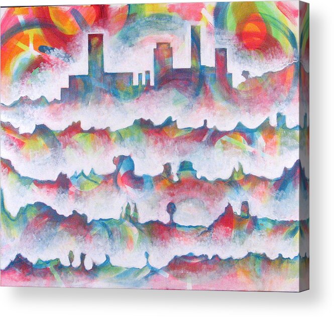 Skyline Acrylic Print featuring the painting Skyline #1 by Rollin Kocsis