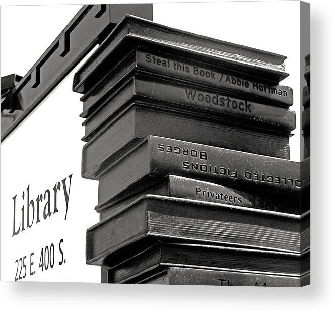 Library Acrylic Print featuring the photograph Steal this Book by Rona Black