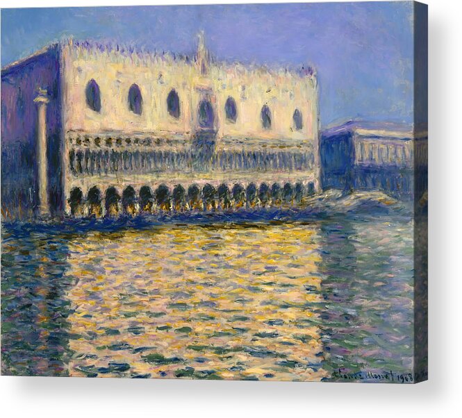 Painting Acrylic Print featuring the painting The Doges Palace #1 by Mountain Dreams