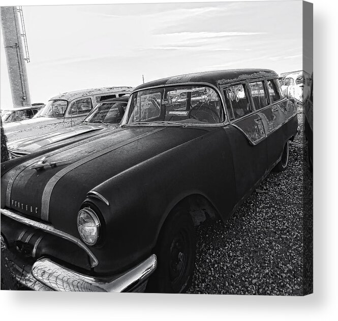 Old Car Acrylic Print featuring the photograph 1950's Pontiac 21z by Cathy Anderson