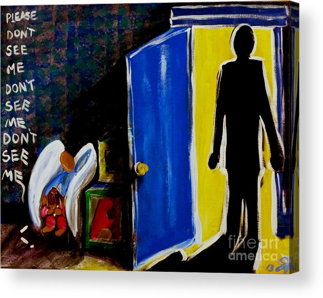 Don't Acrylic Print featuring the painting Don't See Me by Jackie Carpenter