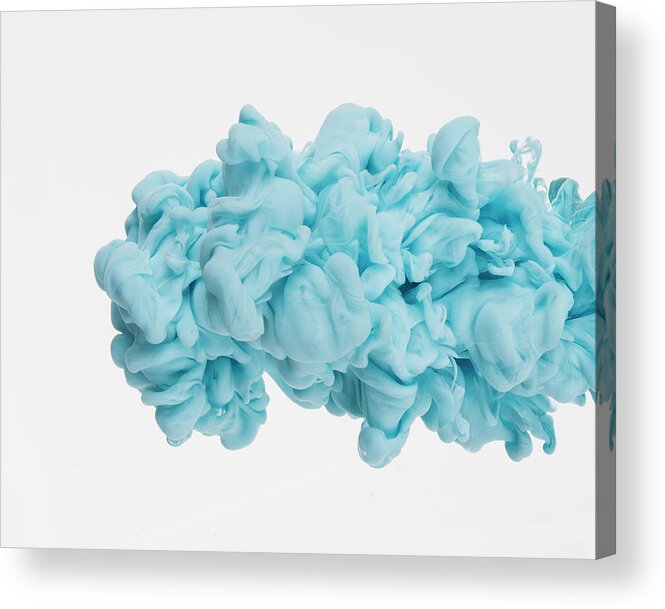 White Background Acrylic Print featuring the photograph Ink In Water On White Background #2 by Yagi Studio