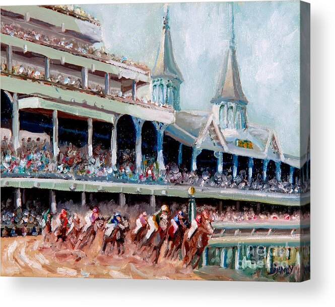 Kentucky Derby Acrylic Print featuring the painting Kentucky Derby by Todd Bandy